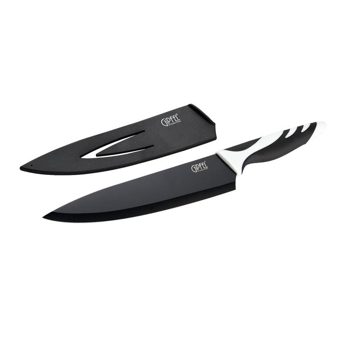 Нож поварской Rainbow 20 см, чёрная ручка