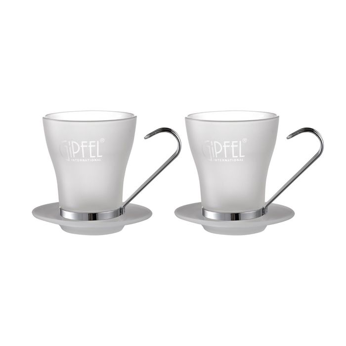 Набор GLACIER: 2 чашки стеклянные матовые 0,245 л