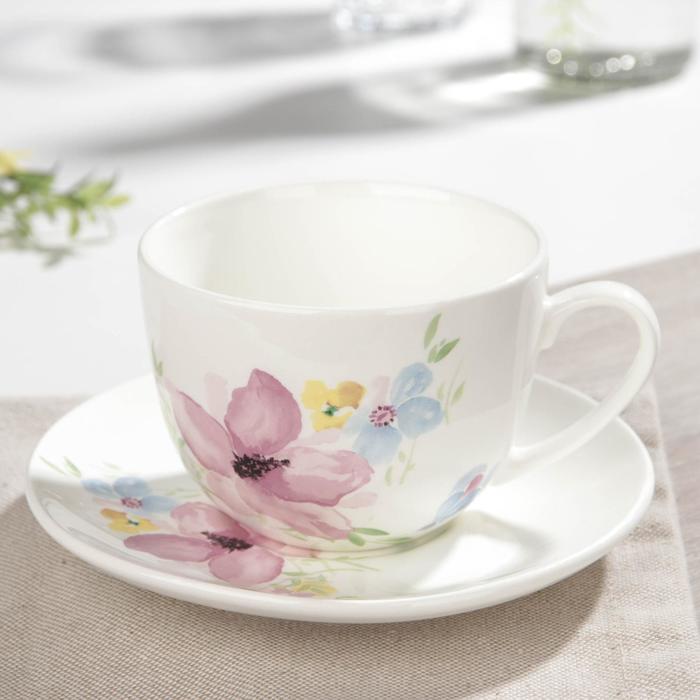 Чайная пара "Соната. Фрезия": чашка 270 мл, блюдце 14,7 см