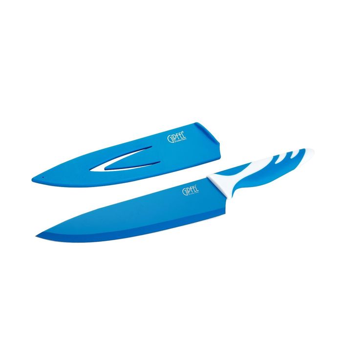 Нож поварской Rainbow 20 см, синяя ручка, цвет МИКС