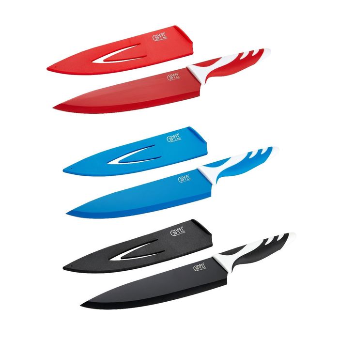 Нож поварской Rainbow 20 см, синяя ручка, цвет МИКС