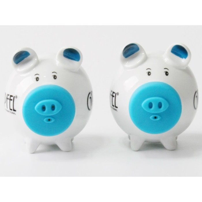 Набор для приправ "Хрюша" 2 предмета, 7х6х8 см, голубой