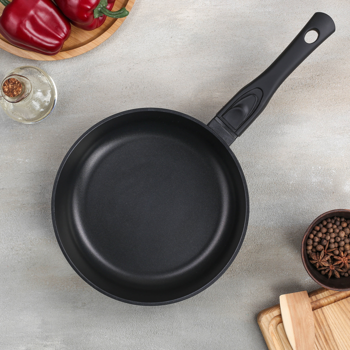 Сковорода 24 см, съемная ручка, стеклянная крышка