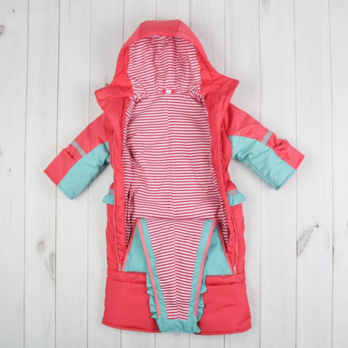Комбинезон для девочки, рост 80 см, цвет коралловый Ш-0039_М