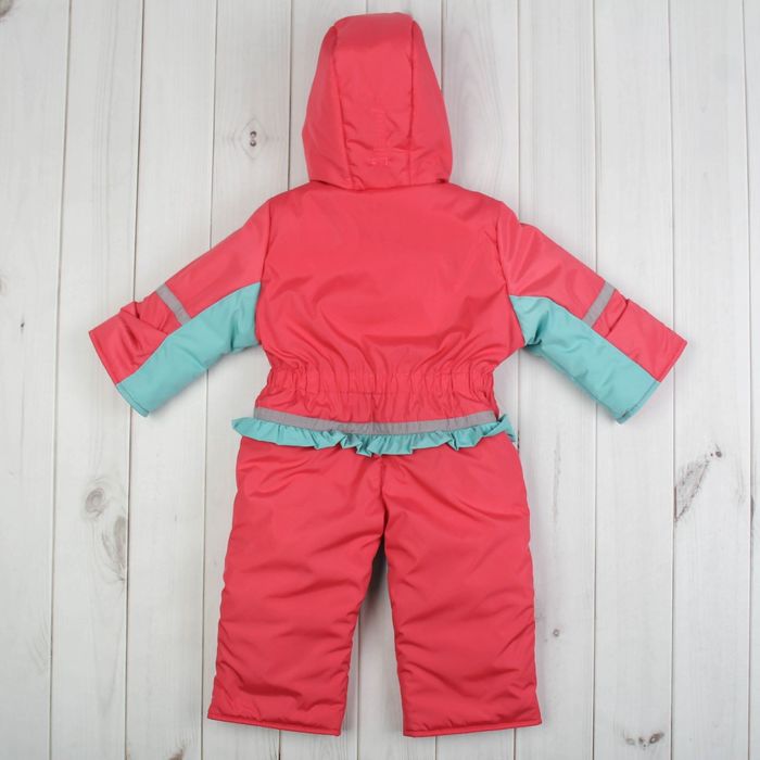 Комбинезон для девочки, рост 80 см, цвет коралловый Ш-0039_М