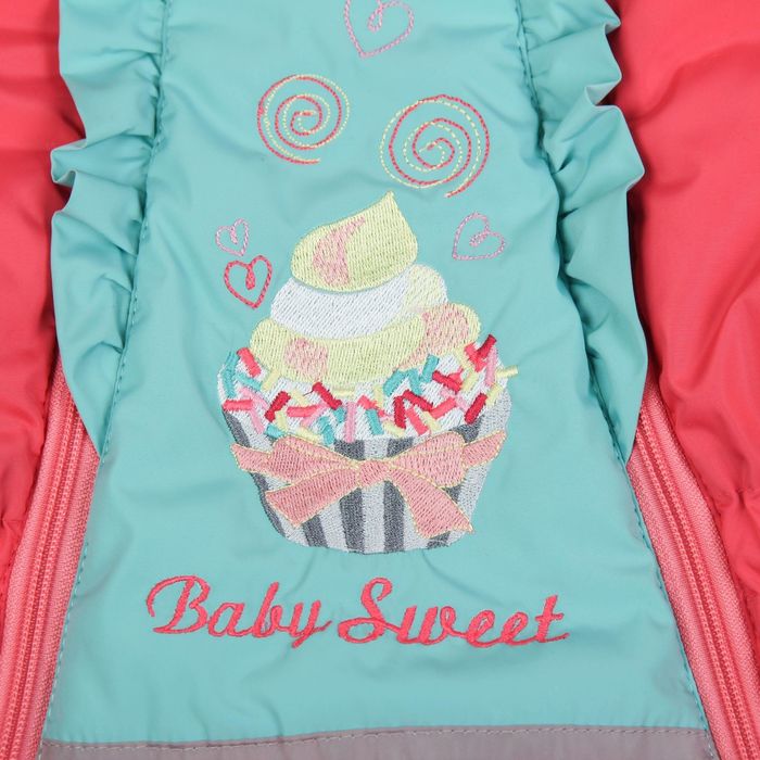 Комбинезон для девочки, рост 80 см, цвет коралловый Ш-0039_М