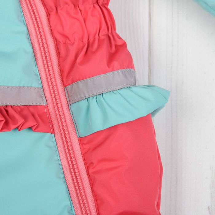 Комбинезон для девочки, рост 80 см, цвет коралловый Ш-0039_М