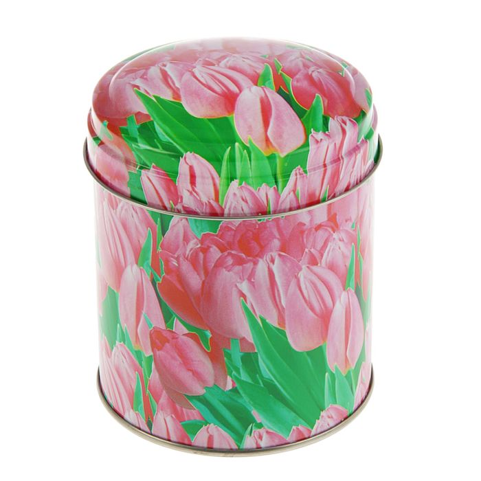Подарочная коробка "Тюльпаны", 9,9 х 9,9 х 11 см