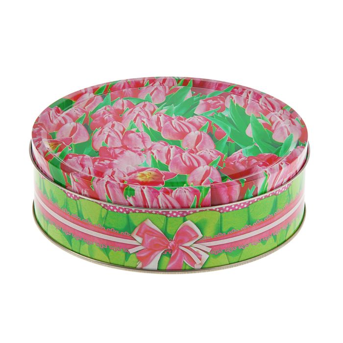 Подарочная коробка "Тюльпаны", 19 х 19 х 6,2 см