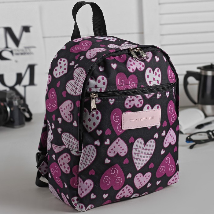 Рюкзак на молнии, 1 отдел, наружный карман, цвет розовый