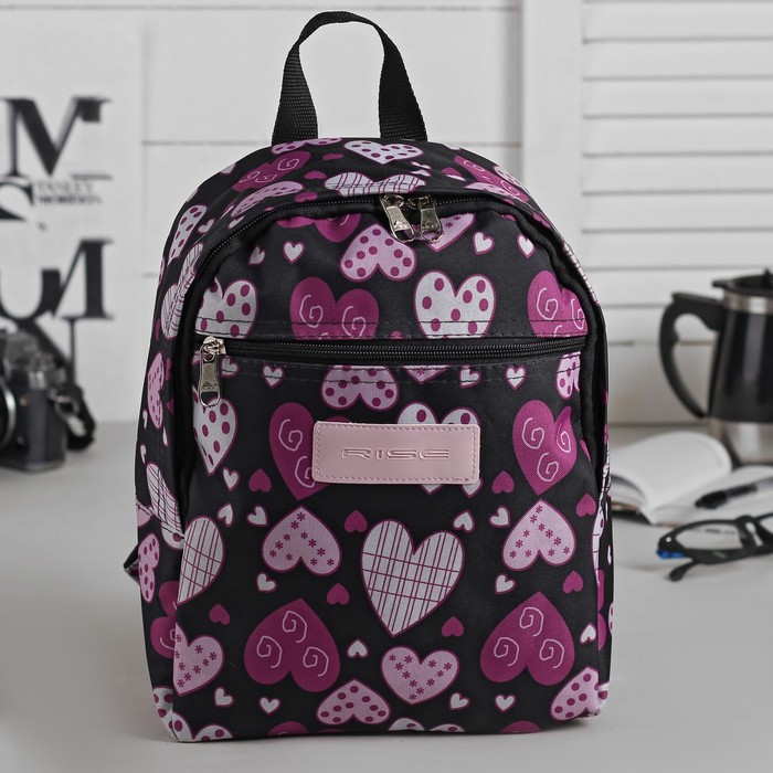 Рюкзак на молнии, 1 отдел, наружный карман, цвет розовый