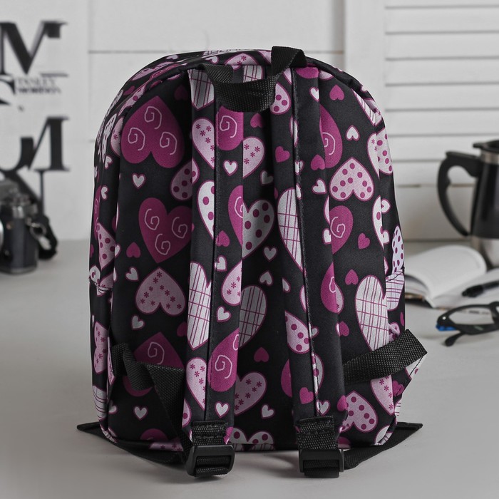 Рюкзак на молнии, 1 отдел, наружный карман, цвет розовый