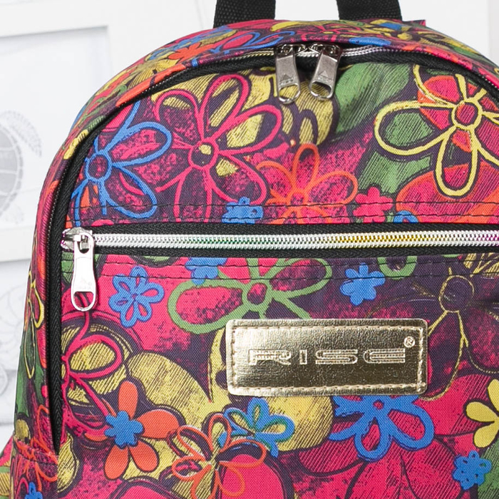 Рюкзак на молнии, 1 отдел, наружный карман, разноцветный