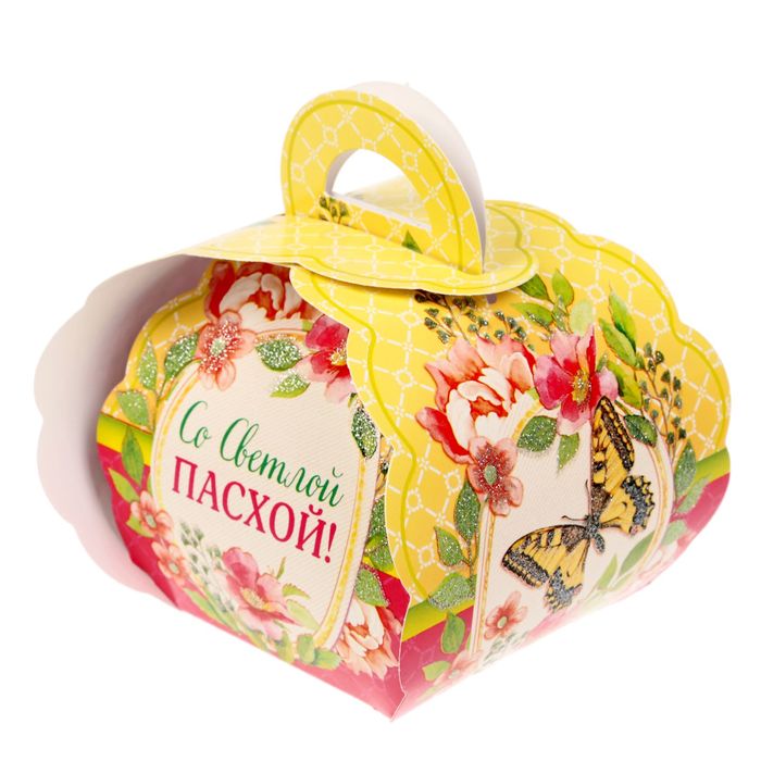 Коробочка подарочная для яйца "Со Светлой Пасхой!", акварель