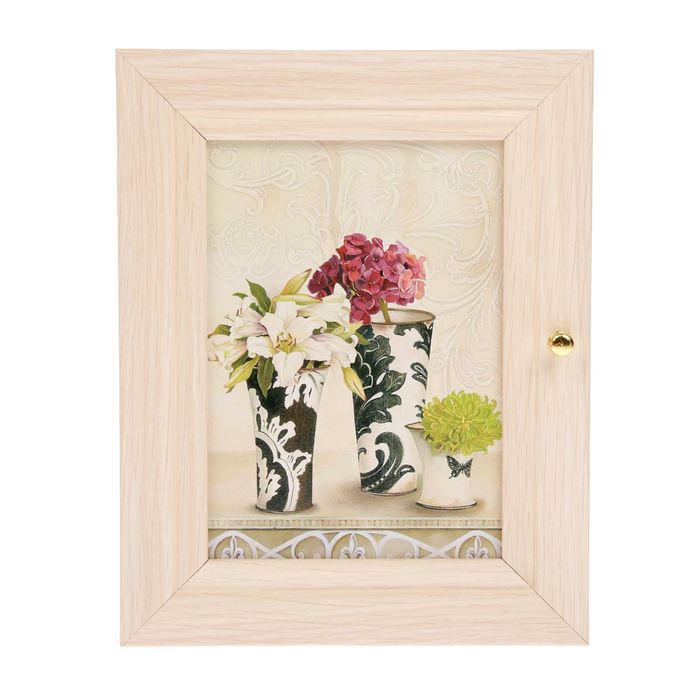 Ключница "Букет" беленый дуб 19х24 см