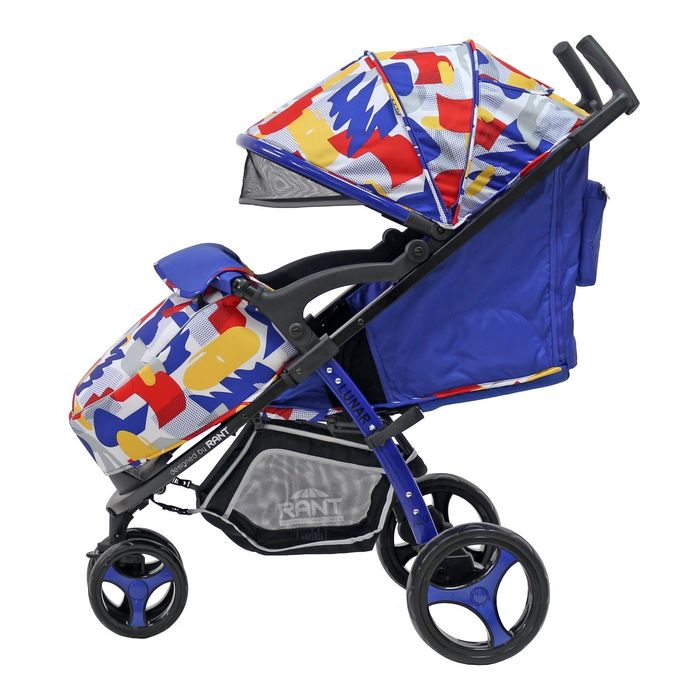 Коляска прогулочная трёхколёсная Lunar ALU (2016), цвет граффити синий
