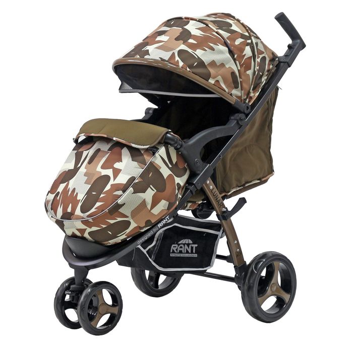 Коляска прогулочная трёхколёсная Lunar ALU (2016), цвет граффити коричневый