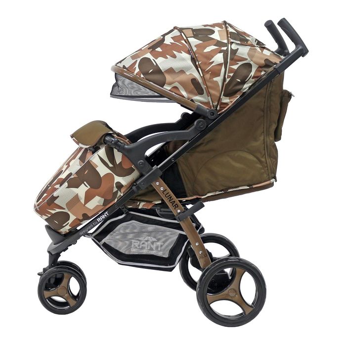 Коляска прогулочная трёхколёсная Lunar ALU (2016), цвет граффити коричневый