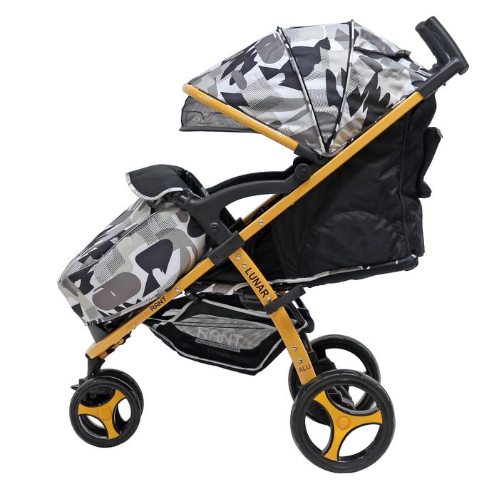 Коляска прогулочная трёхколёсная Lunar ALU (2016), цвет граффити серый
