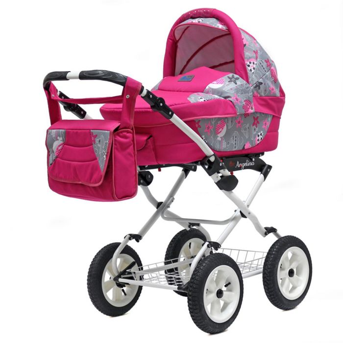 Коляска 2 в 1 Angelina PKL 2016, цвет SA05 розовый