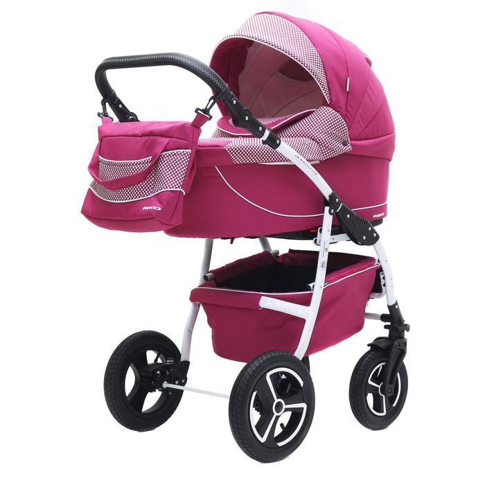 Коляска ANGELO LUX (Riko) / 08 малиновый