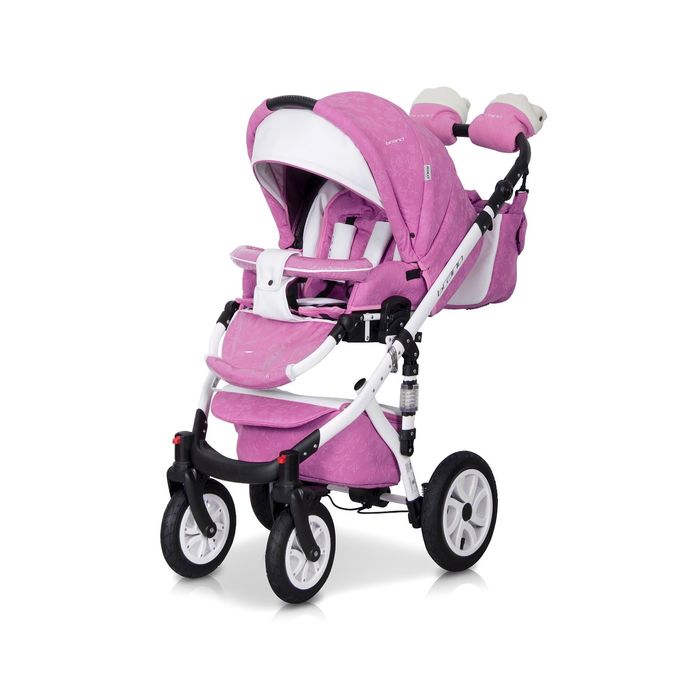 Коляска BRANO ECCO (3-в-1) (Riko) / 18 розовый-белый