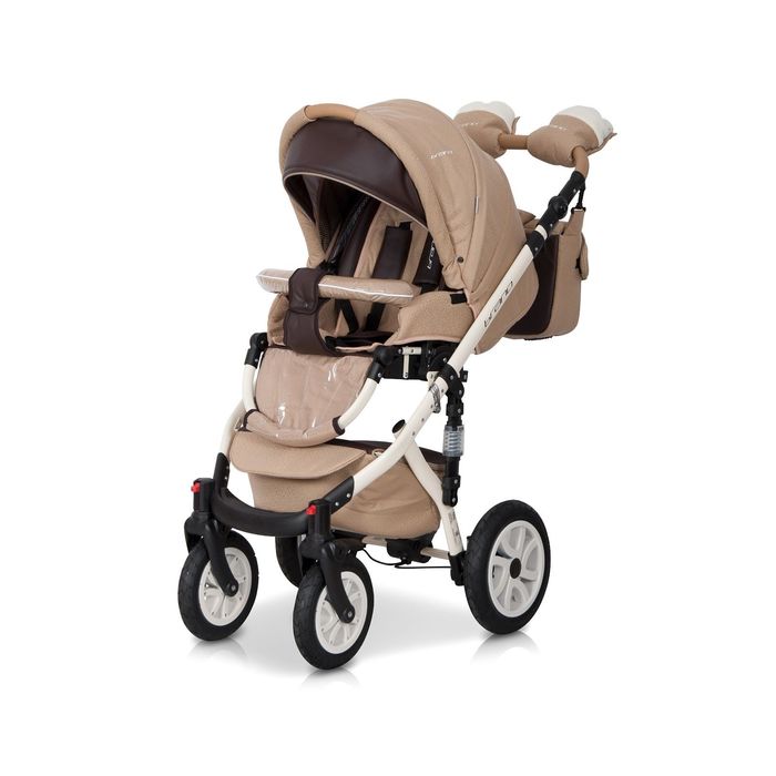Коляска BRANO ECCO (3-в-1) (Riko) / 12 бежевый-коричневый