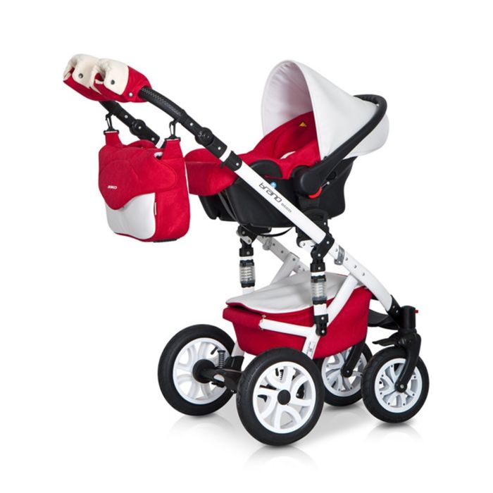 Коляска BRANO ECCO (3-в-1) (Riko) / 20 красный-белый