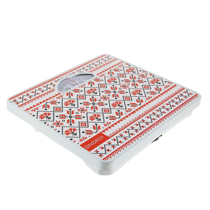 Весы напольные ENERGY ENМ-408C, механические, до 120 кг, бело-красные
