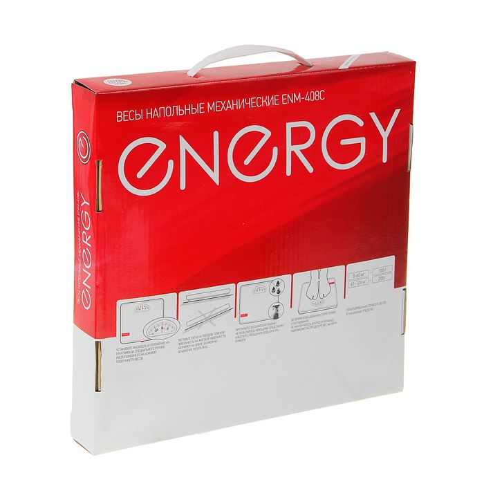 Весы напольные ENERGY ENМ-408C, механические, до 120 кг, бело-красные