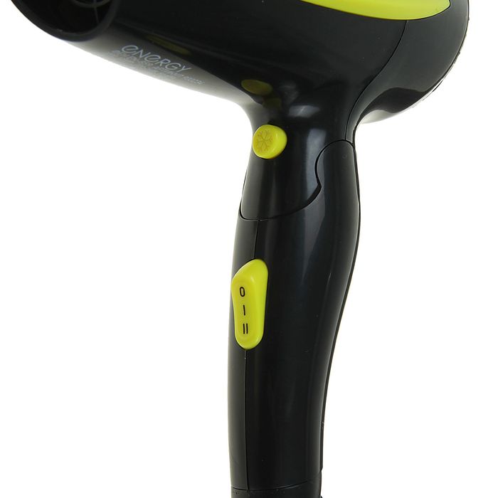 Фен для волос ENERGY EN-859, 1200 Вт, 2 скорости, 3 температурных режима, черный