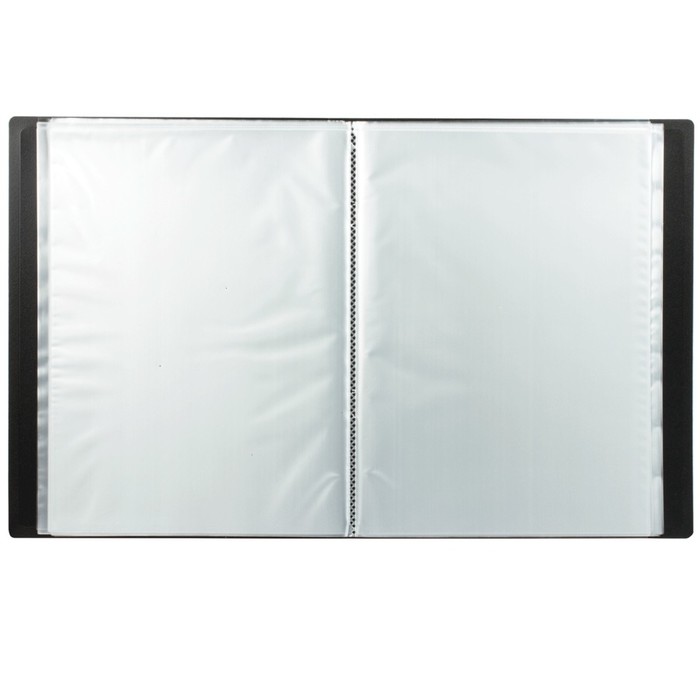 Папка с 20 прозрачными вкладышами А4, 500 мкм STAFF эконом, чёрная