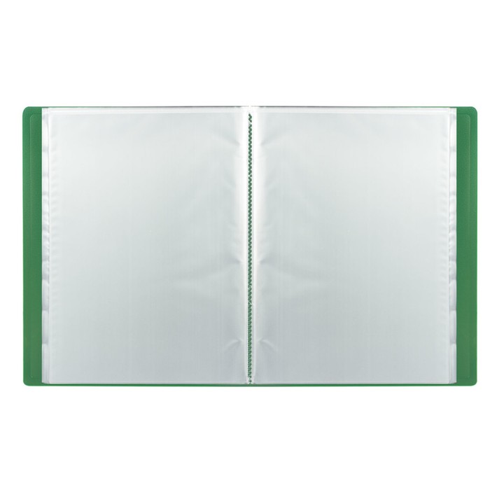 Папка с 30 прозрачными вкладышами А4, 500 мкм STAFF эконом, зелёная