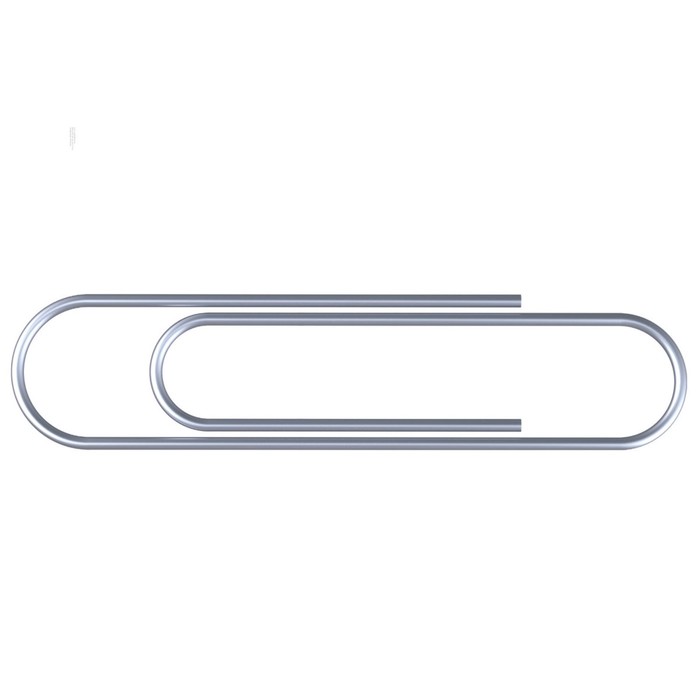 Скрепки канцелярские 50 мм оцинкованные 50 штук STAFF эконом, картонная коробка РОССИЯ, 224800