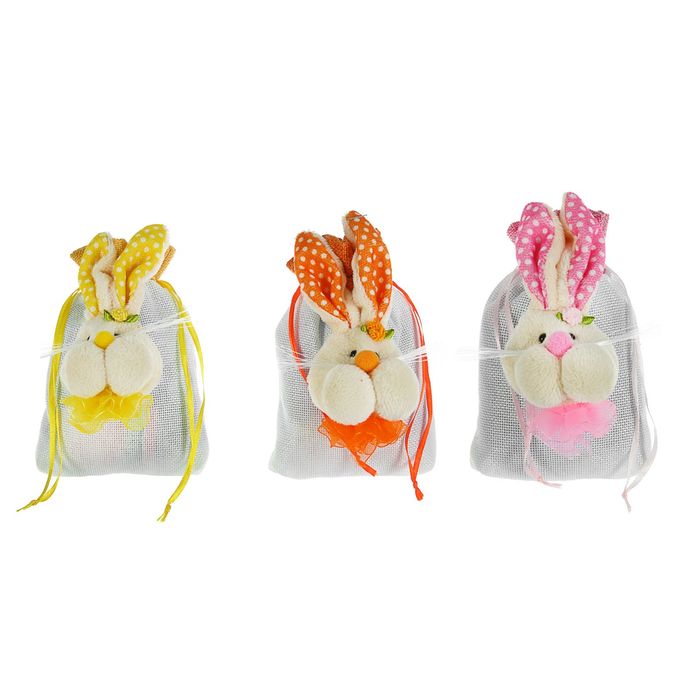 Подарочная сумочка "Зайка с бантиком" цвета МИКС