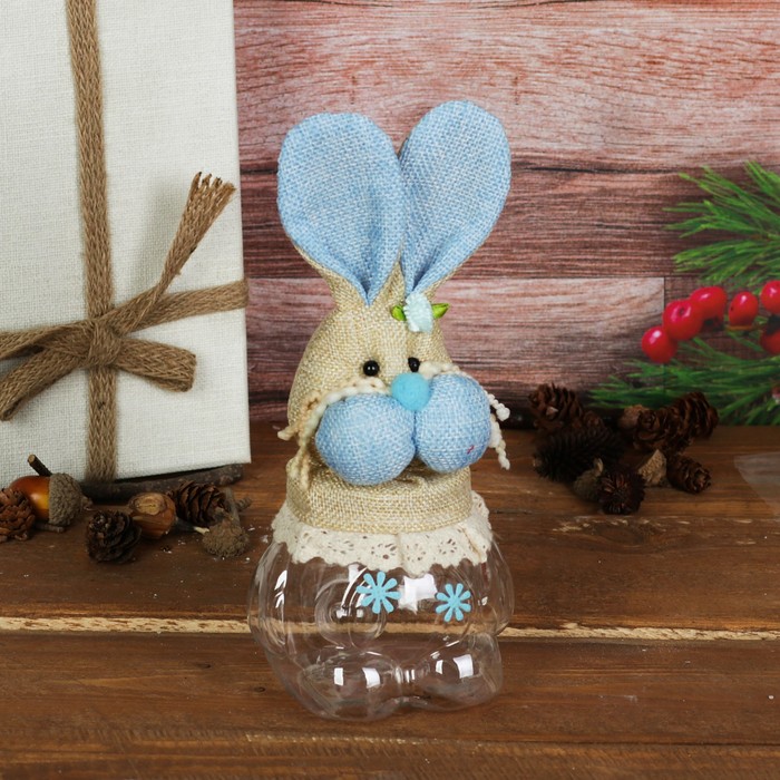 Подарочная упаковка "Щекастый зайка" с усами, цвета МИКС