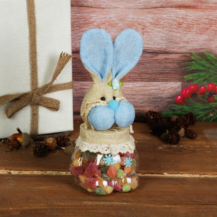 Подарочная упаковка "Щекастый зайка" с усами, цвета МИКС