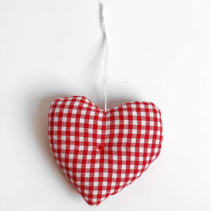 Мягкая игрушка-подвеска "Сердце" с пуговкой, цвета МИКС
