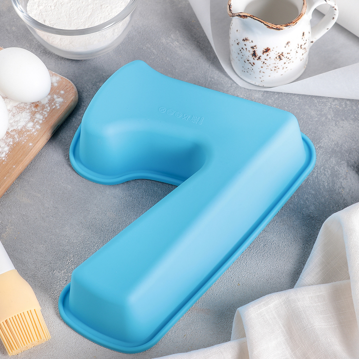 Форма для выпечки "Большая цифра семь" 26х19,5х5,5 см, цвета МИКС