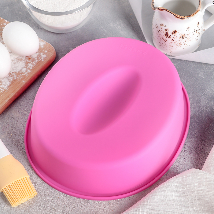 Форма для выпечки "Большая цифра ноль" 25х21,5х5,5 см, цвета МИКС