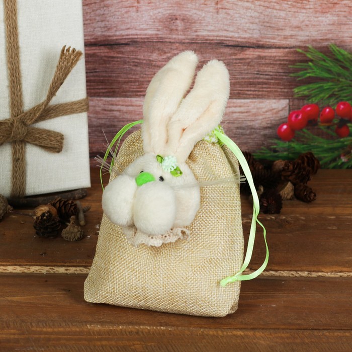 Подарочная сумочка "Ушастый зайка" цвета МИКС