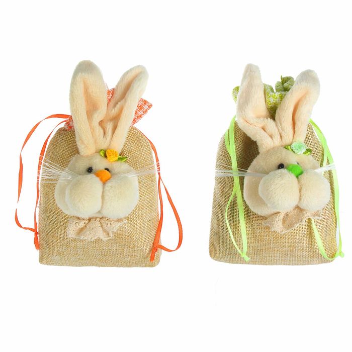 Подарочная сумочка "Ушастый зайка" цвета МИКС