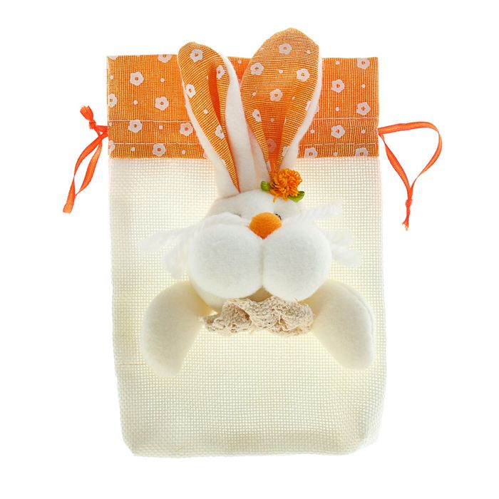 Подарочная сумочка "Зайка с щечками" цвета МИКС