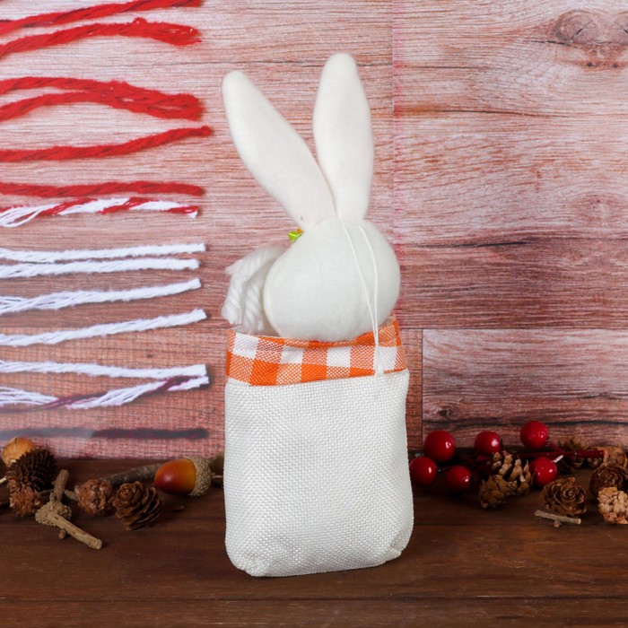 Подарочная упаковка "Щекастый зайка" с цветочком, цвета МИКС