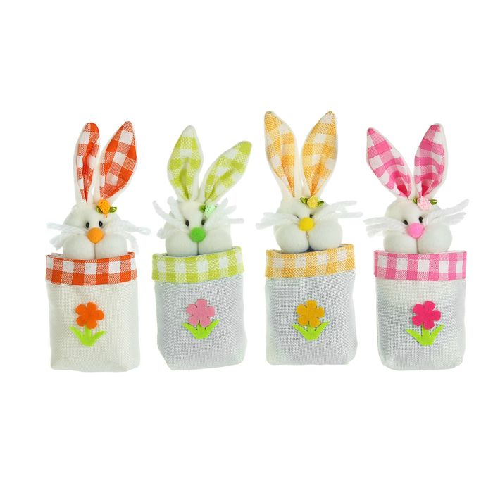 Подарочная упаковка "Щекастый зайка" с цветочком, цвета МИКС