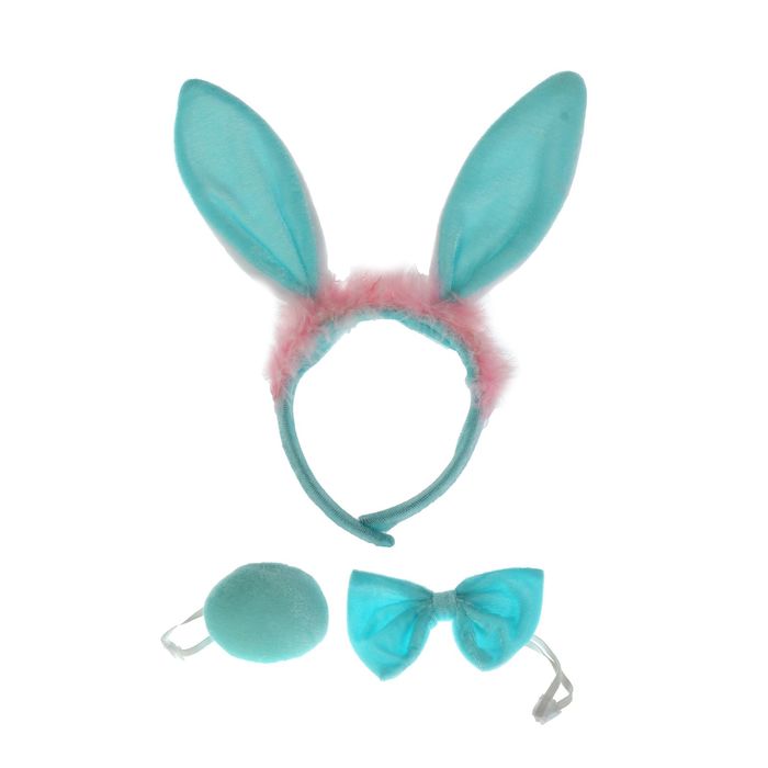Карнавальный набор "Зайка" 3 предмета: ободок, бабочка, хвостик, цвета МИКС