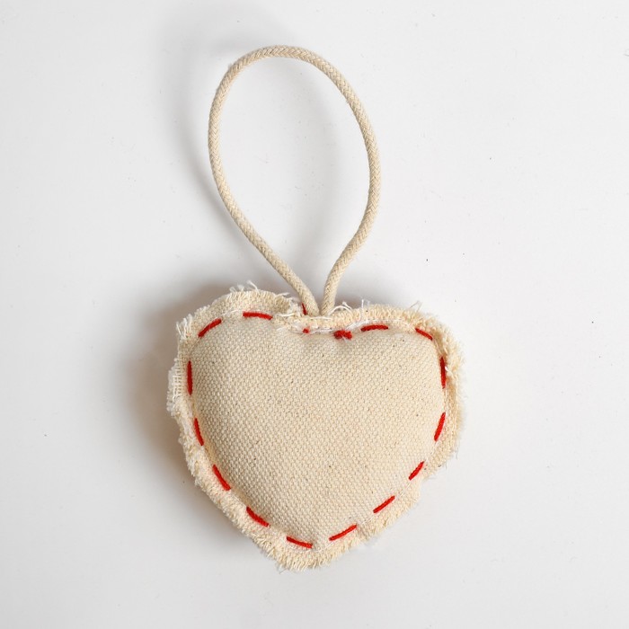 Мягкая игрушка-подвеска "Сердце в клетку" с бантиком, цвета МИКС