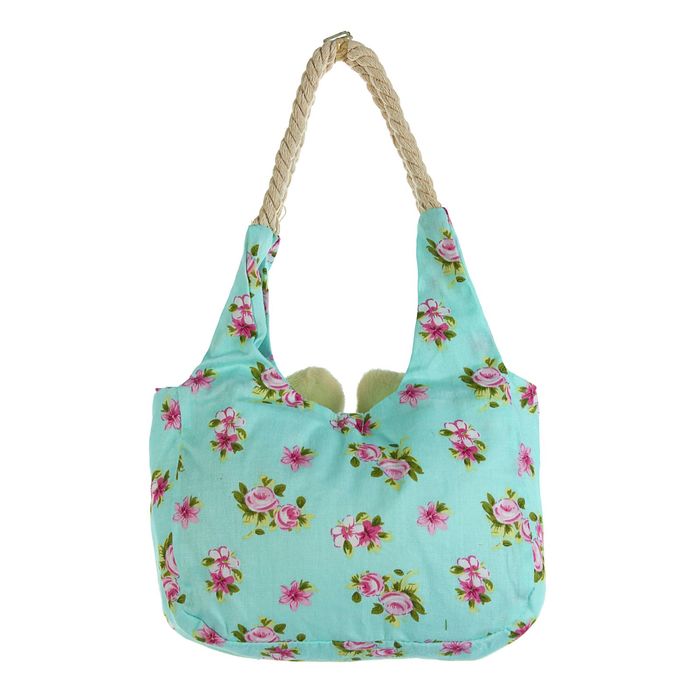 Сумка "Зайка" в цветочек и с бантиком, цвета МИКС