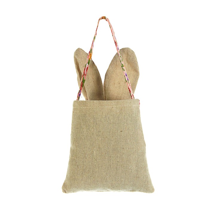 Подарочная сумочка "Заяц" в цветочек, цвета МИКС