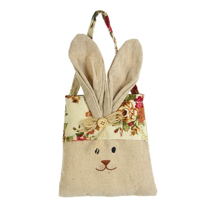 Подарочная сумочка "Зайка" с пуговкой и бантиком, цвета МИКС